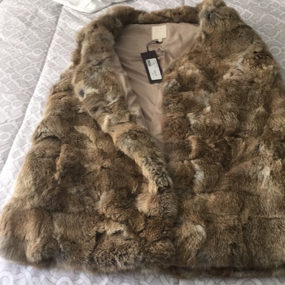 Rabbit fur vest, NEW!